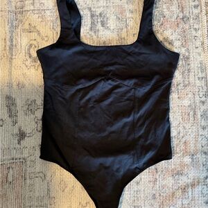 Express Black Square Neck bodysuit